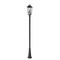 Z-Lite Gannon 3 Light Outdoor Post Mounted Fixture, 10in. W x 120.75in. H, Black 5008PHBR-5011P-BK - alternate 1